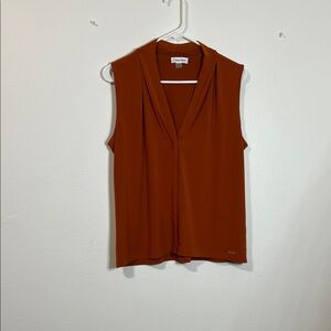 Calvin Klein Rust Sleeveless V-Neck Camisole